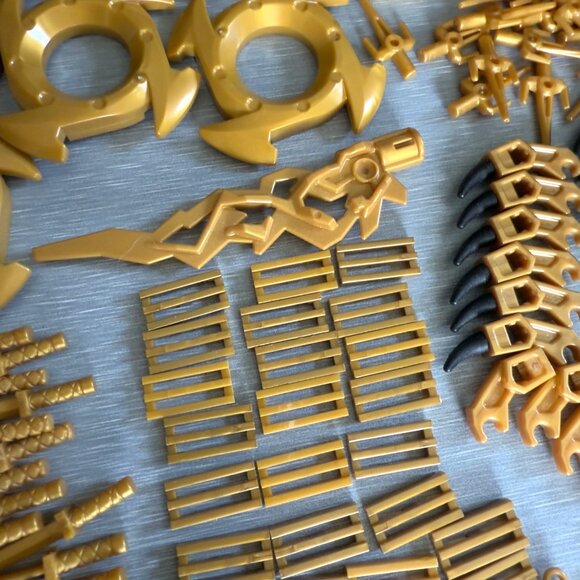 Lego Ninjago Weapons Accessories Lot Gold Sword Sai Knife Wheels Throwing Stars - Picture 12 of 15
